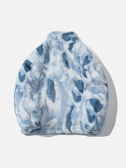 Tie Dye Angel Bunny Label Sherpa Coat