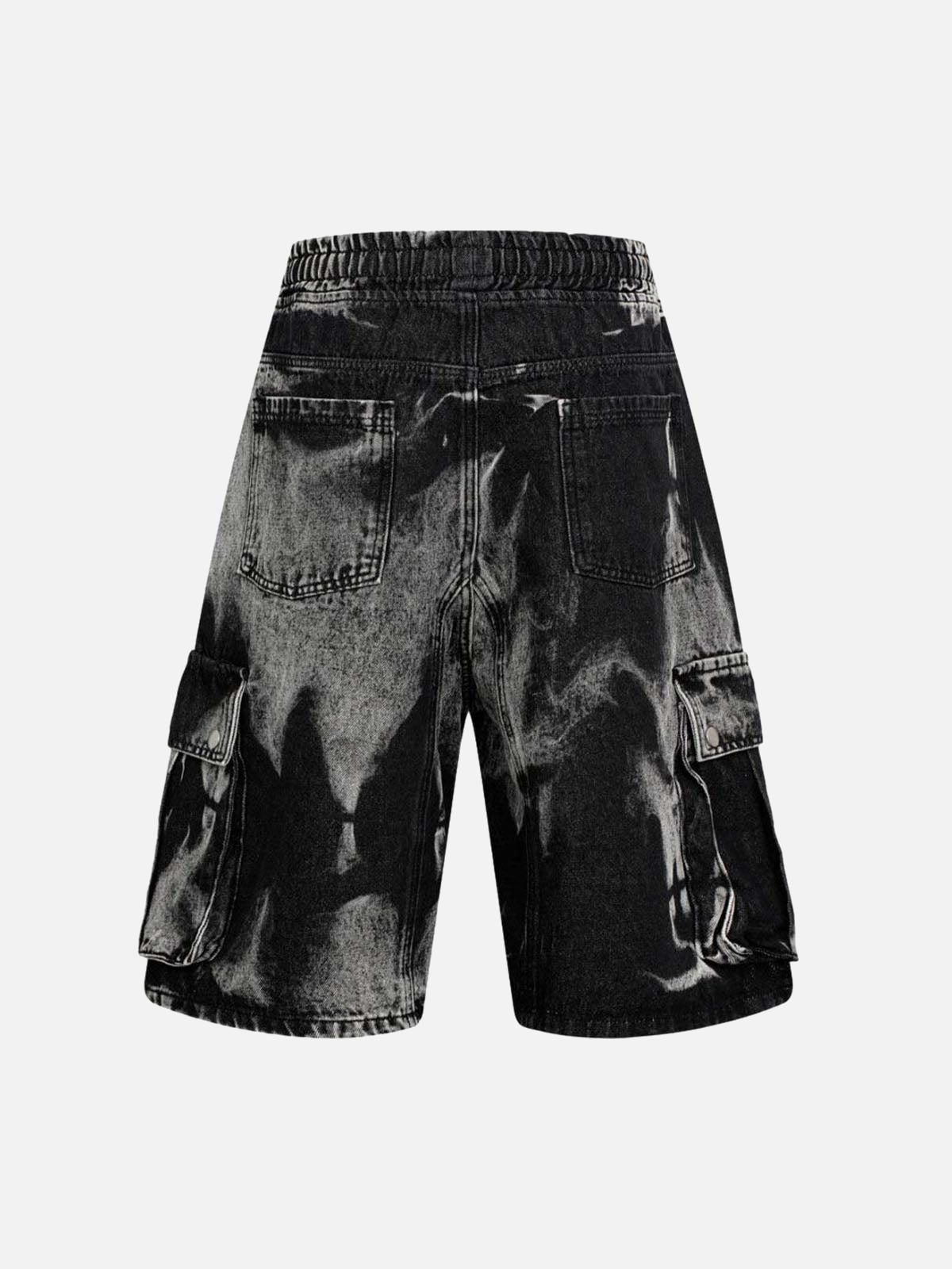 Tie-Dye Drawstring Cargo Jorts