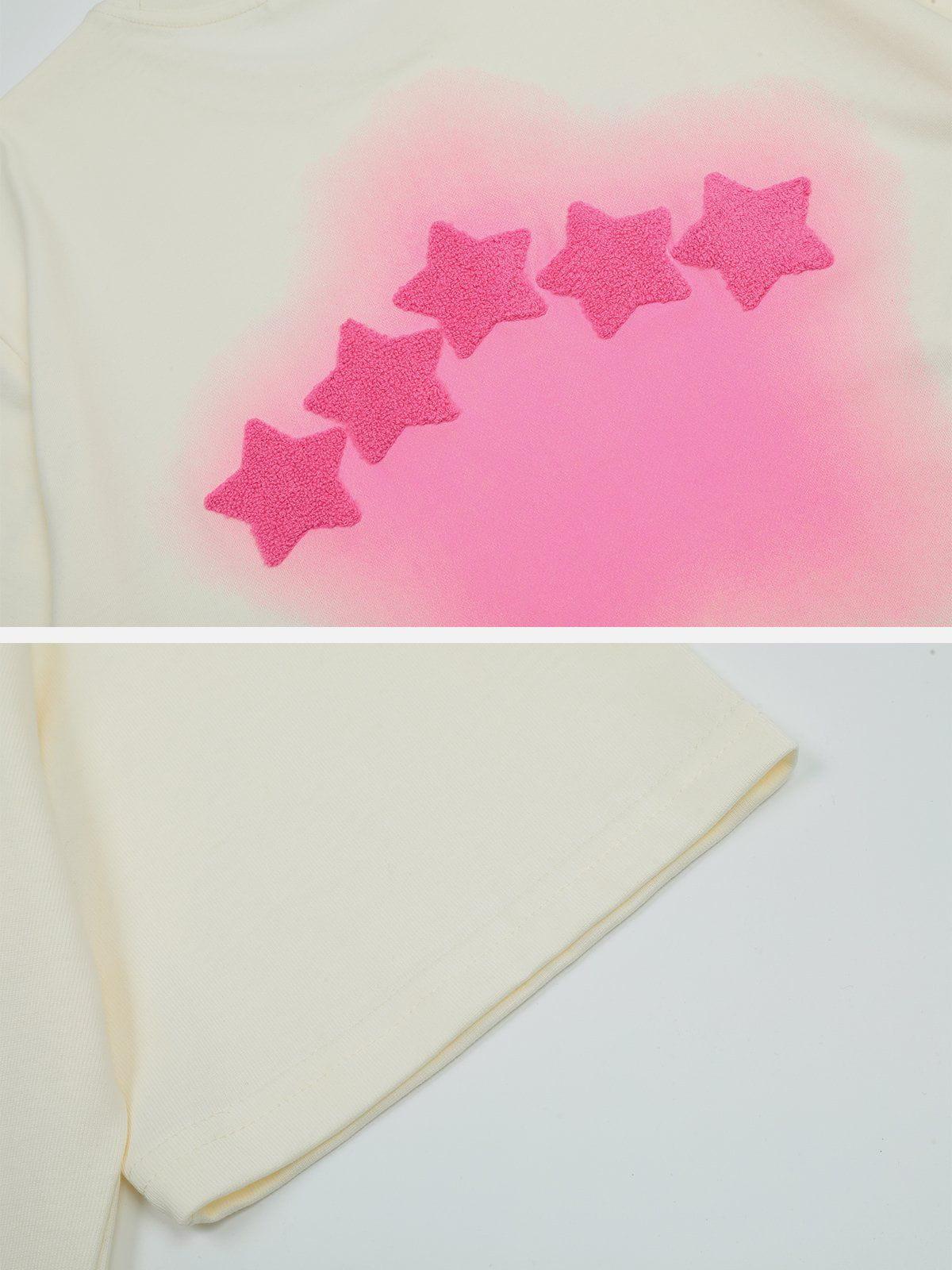 Tie Dye Flocked Star Tee