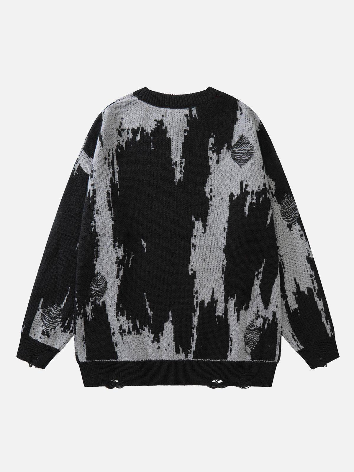 Tie Dye Letter Print Sweater