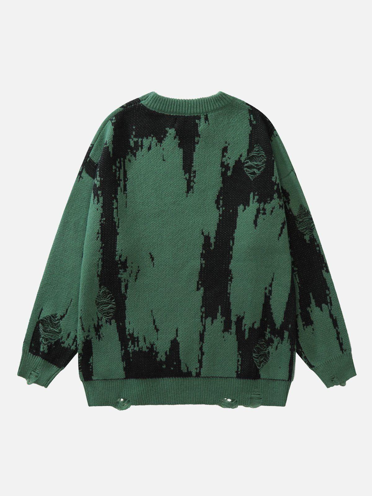 Tie Dye Letter Print Sweater