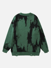 Tie Dye Letter Print Sweater