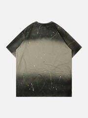 Tie Dye Splash Ink Washed Tee