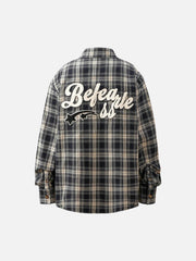 Towel Embroidered Plaid Shirt