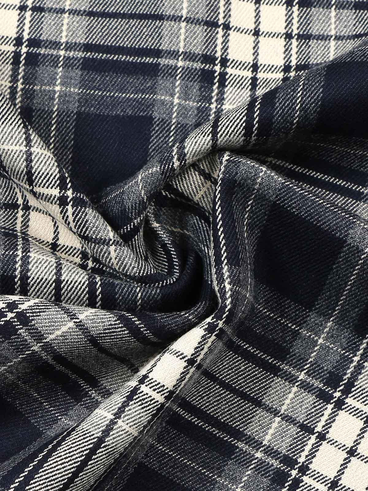 Towel Embroidered Plaid Shirt