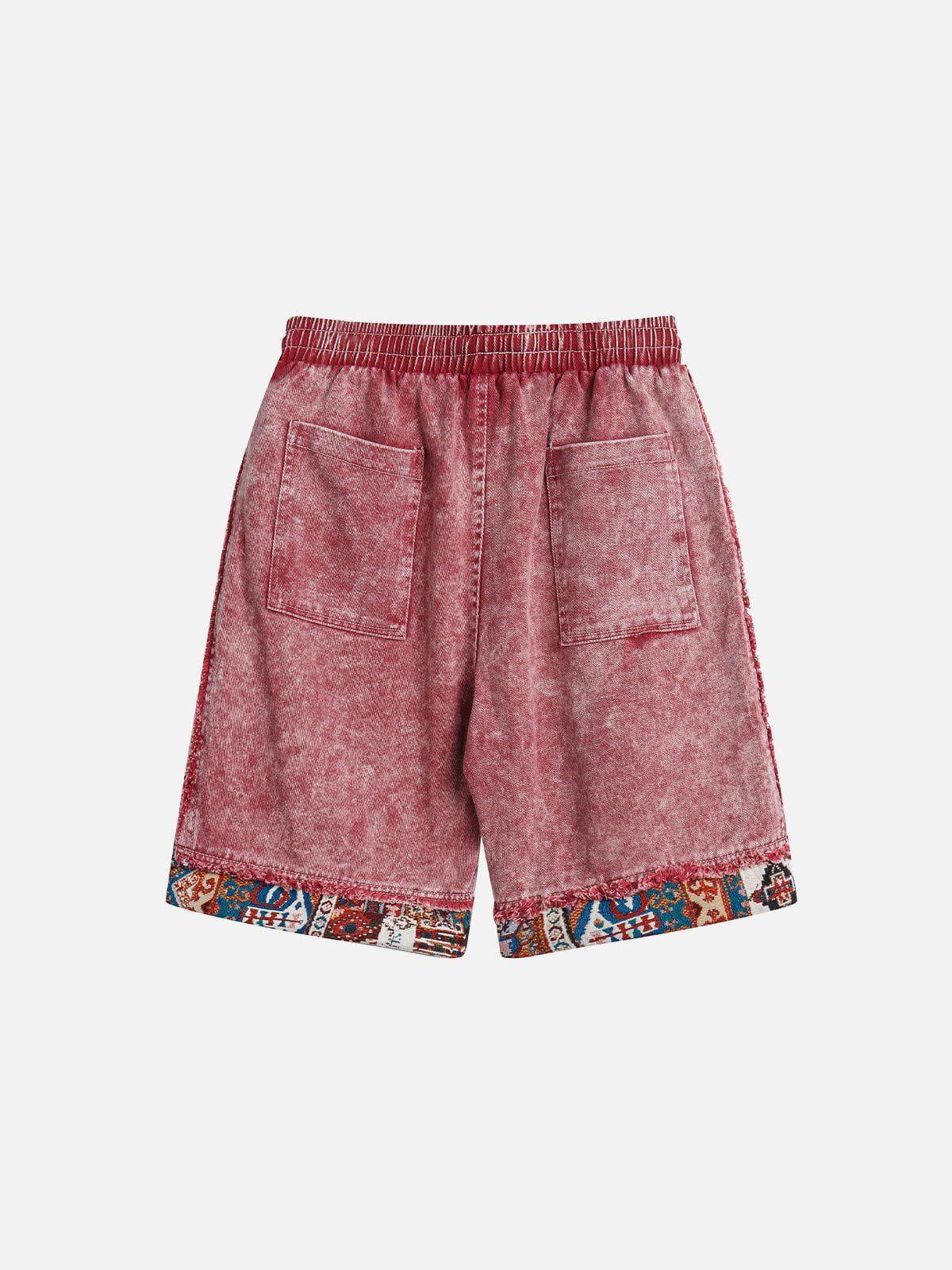 Tribe Culture Pattern Washed Jorts