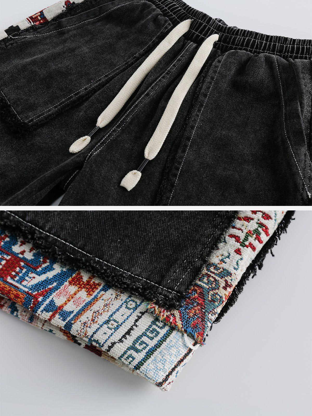 Tribe Culture Pattern Washed Jorts