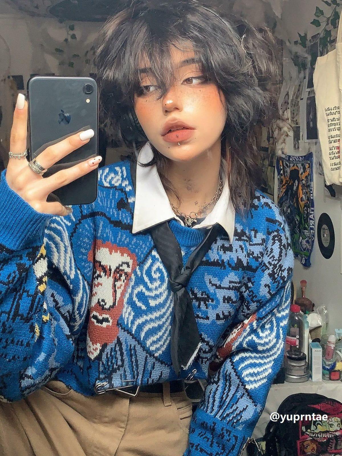 Van Gogh Oil Painting Knit Sweater