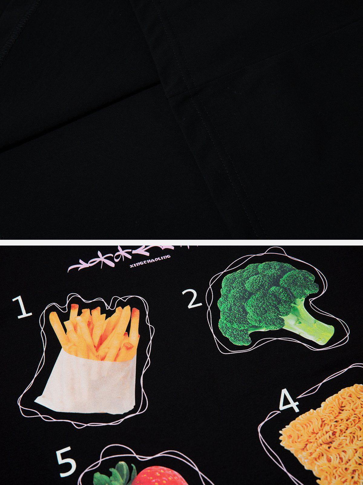 Vegetable Fruit Print Tee