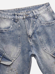 Versatile Multi-Pocket Straight-Leg Jeans