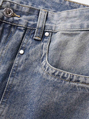 Versatile Multi-Pocket Straight-Leg Jeans