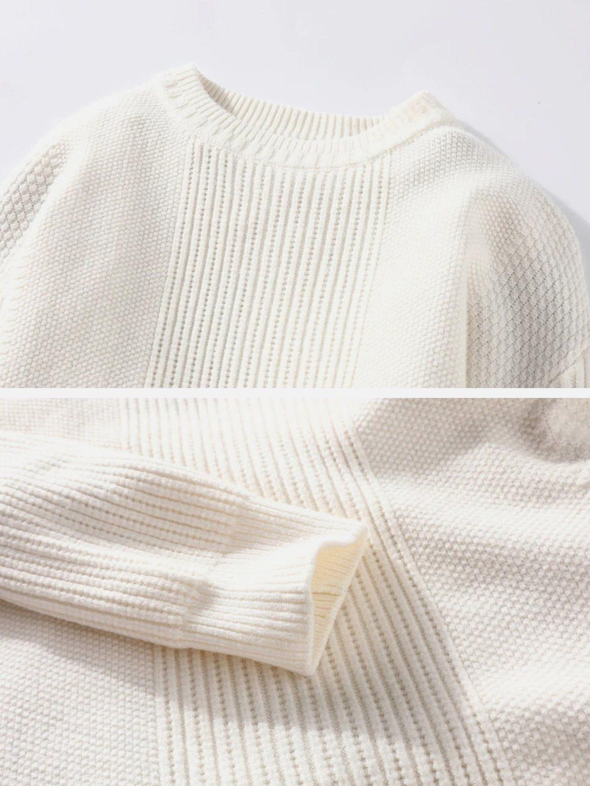 Vertical Striped Knit Sweater