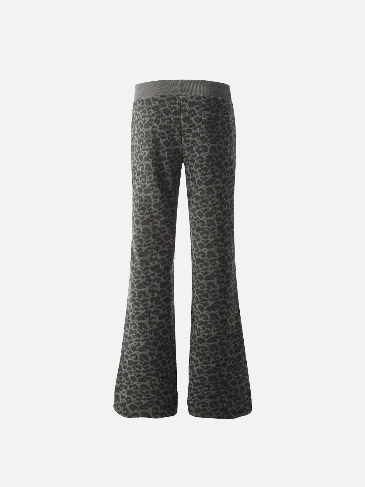 Vinatge Leopard Horn Fleece Pants