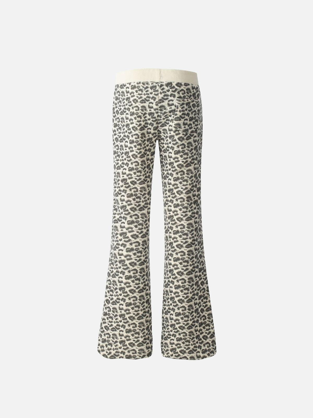 Vinatge Leopard Horn Fleece Pants