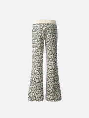 Vinatge Leopard Horn Fleece Pants