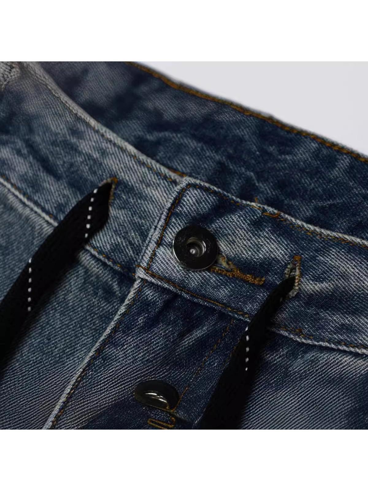 Vintage Camouflage Patchwork Cargo Jeans