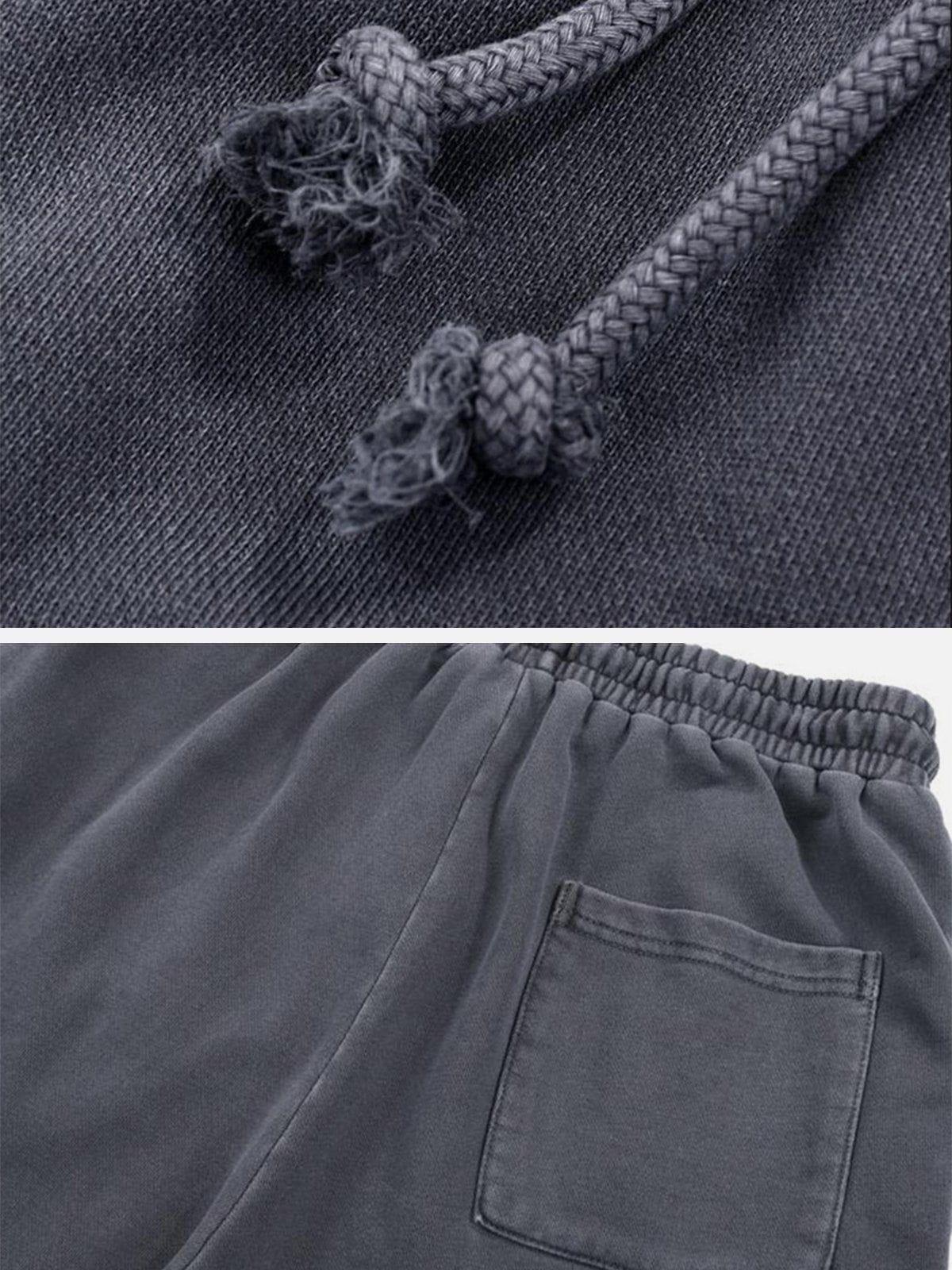 Vintage Casual Drawstring Shorts
