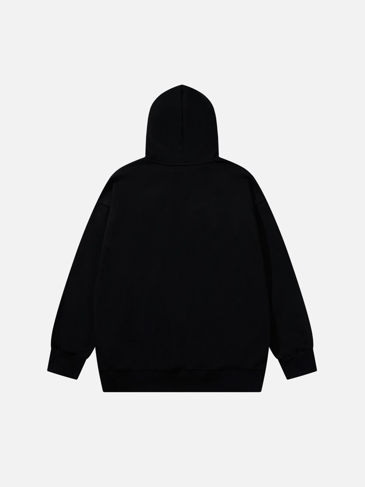 Vintage Cat Print Hoodie