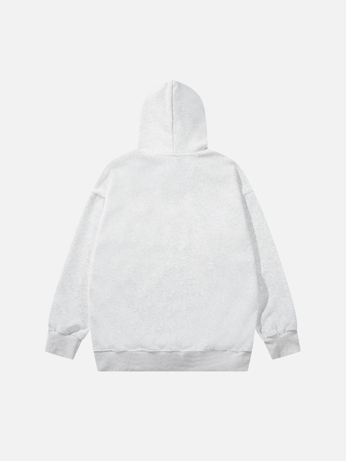 Vintage Cat Print Hoodie