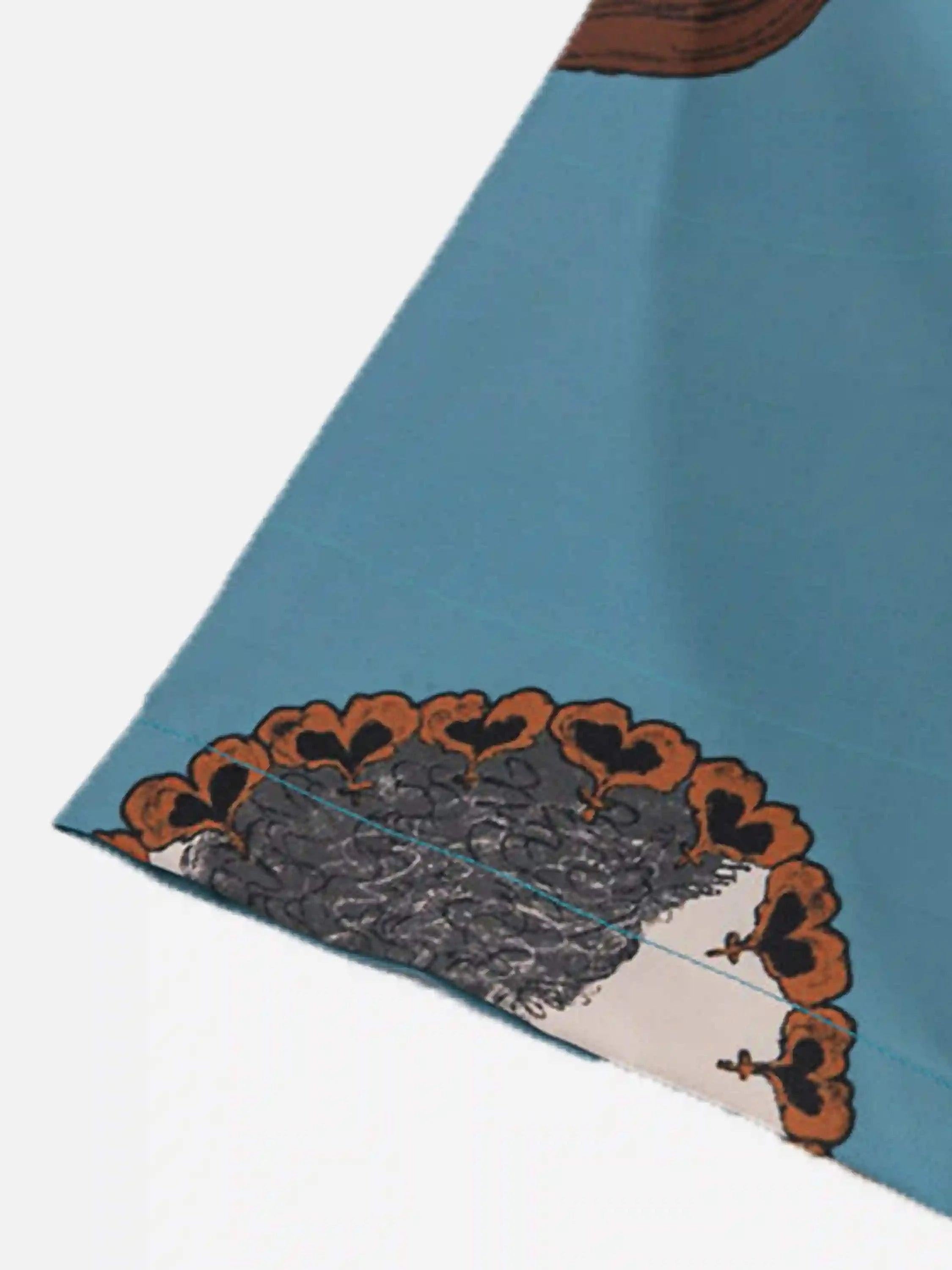 Vintage Cat Print Short Sleeve Shirt
