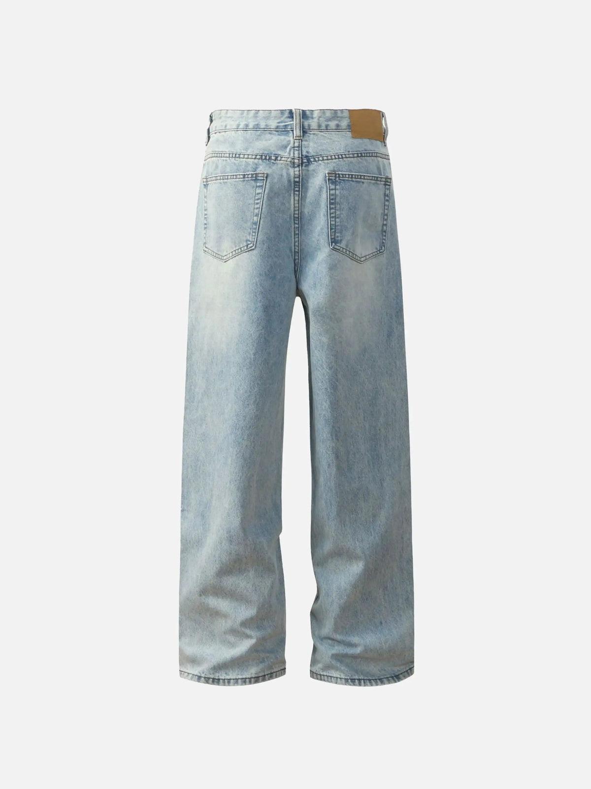 Vintage Classic Washed Light Blue Jeans