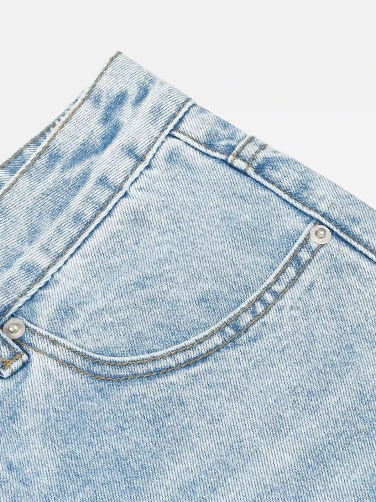 Vintage Classic Washed Light Blue Jeans