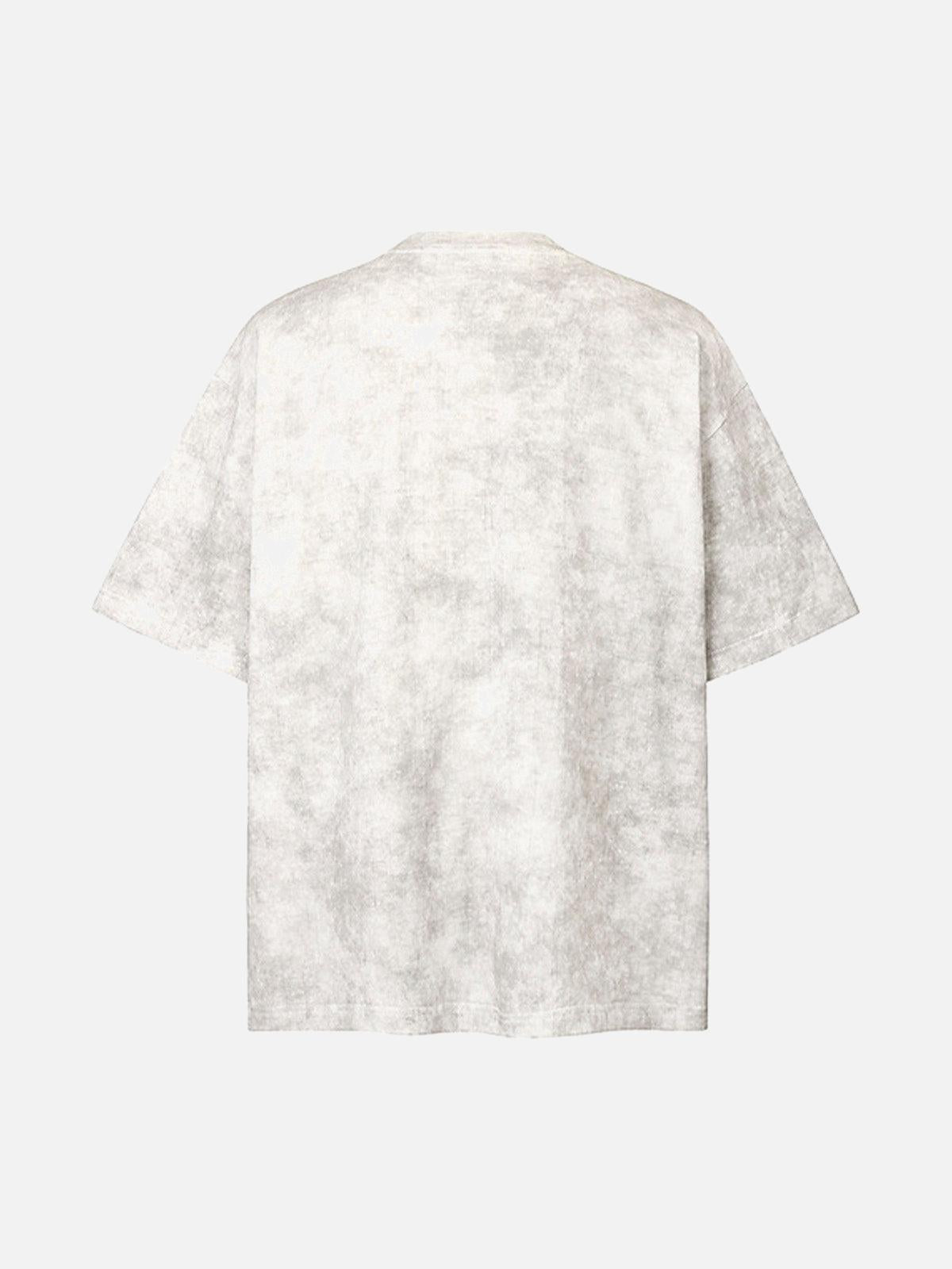 Vintage Cross Figure Print T-Shirt