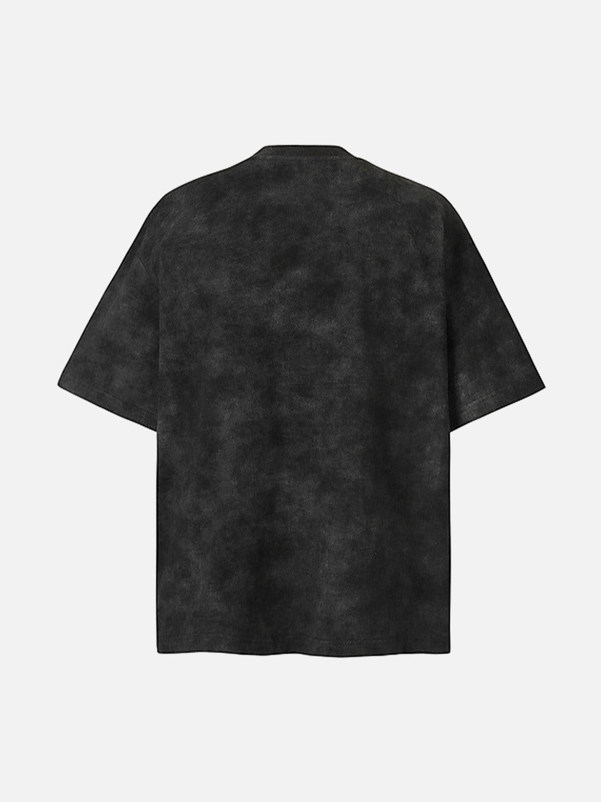 Vintage Cross Figure Print T-Shirt