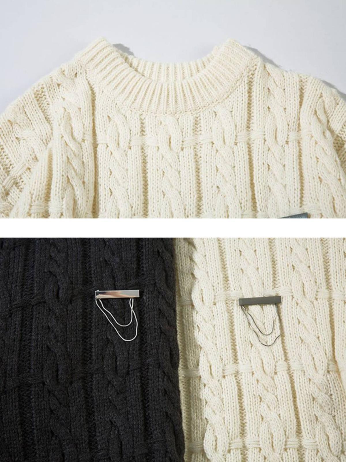 Vintage Curled dough twists Damage Flow Sweater