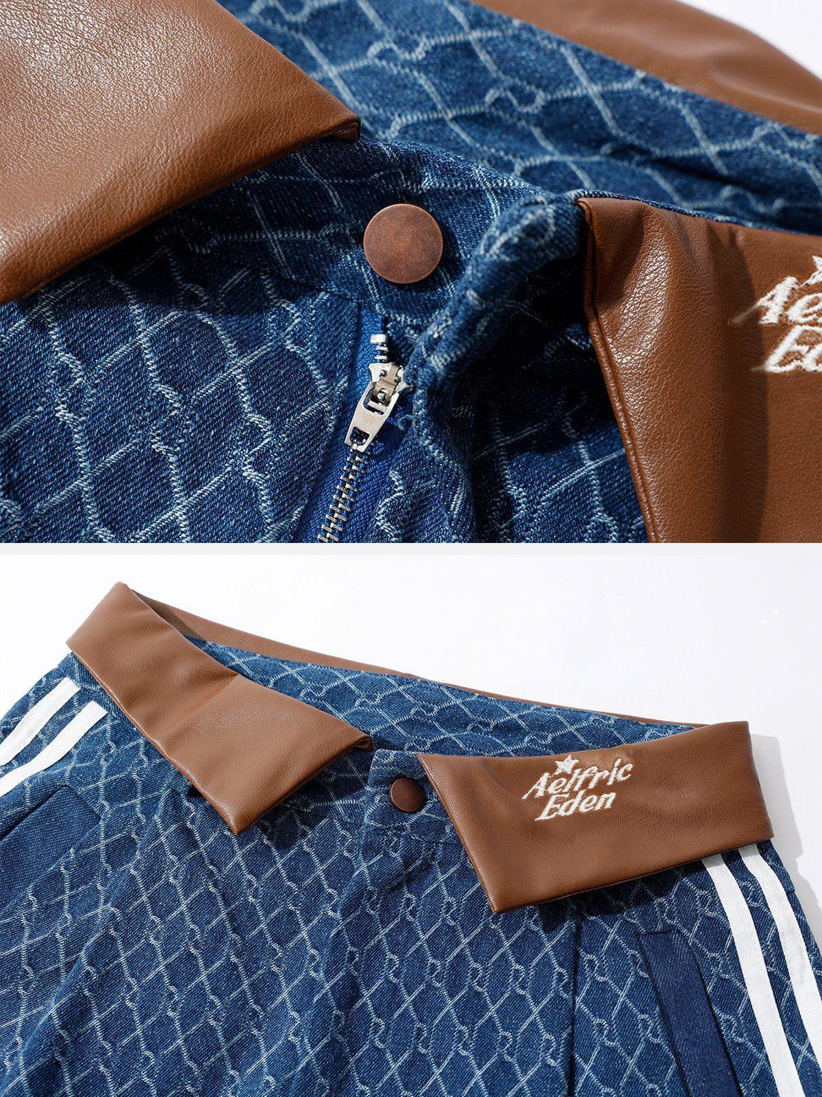 Vintage Denim Jacquard Baggy Jeans