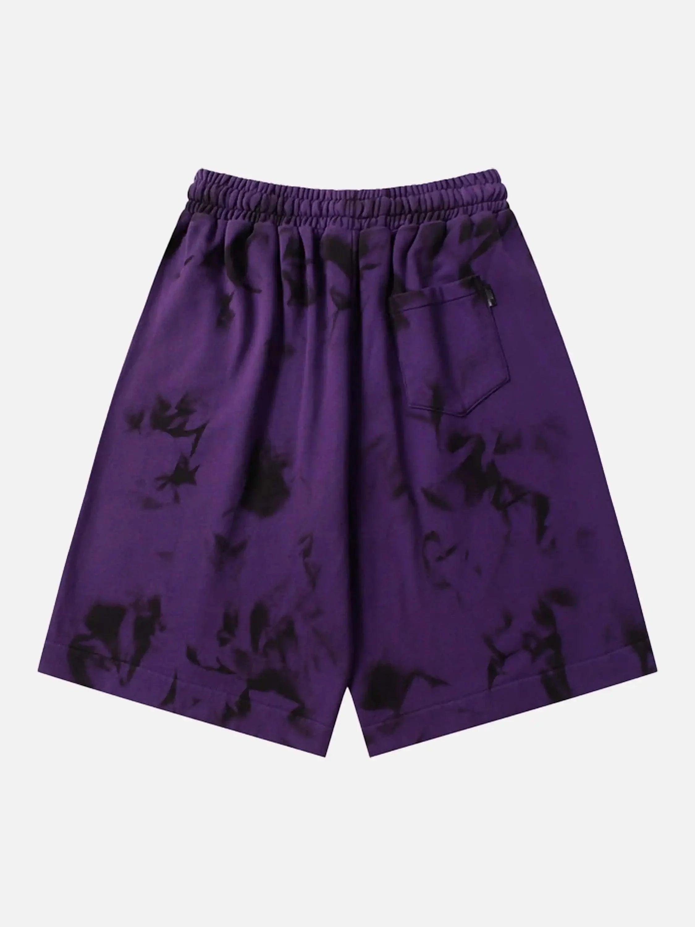 Vintage Dirty Elastic Drawstring Loose Shorts