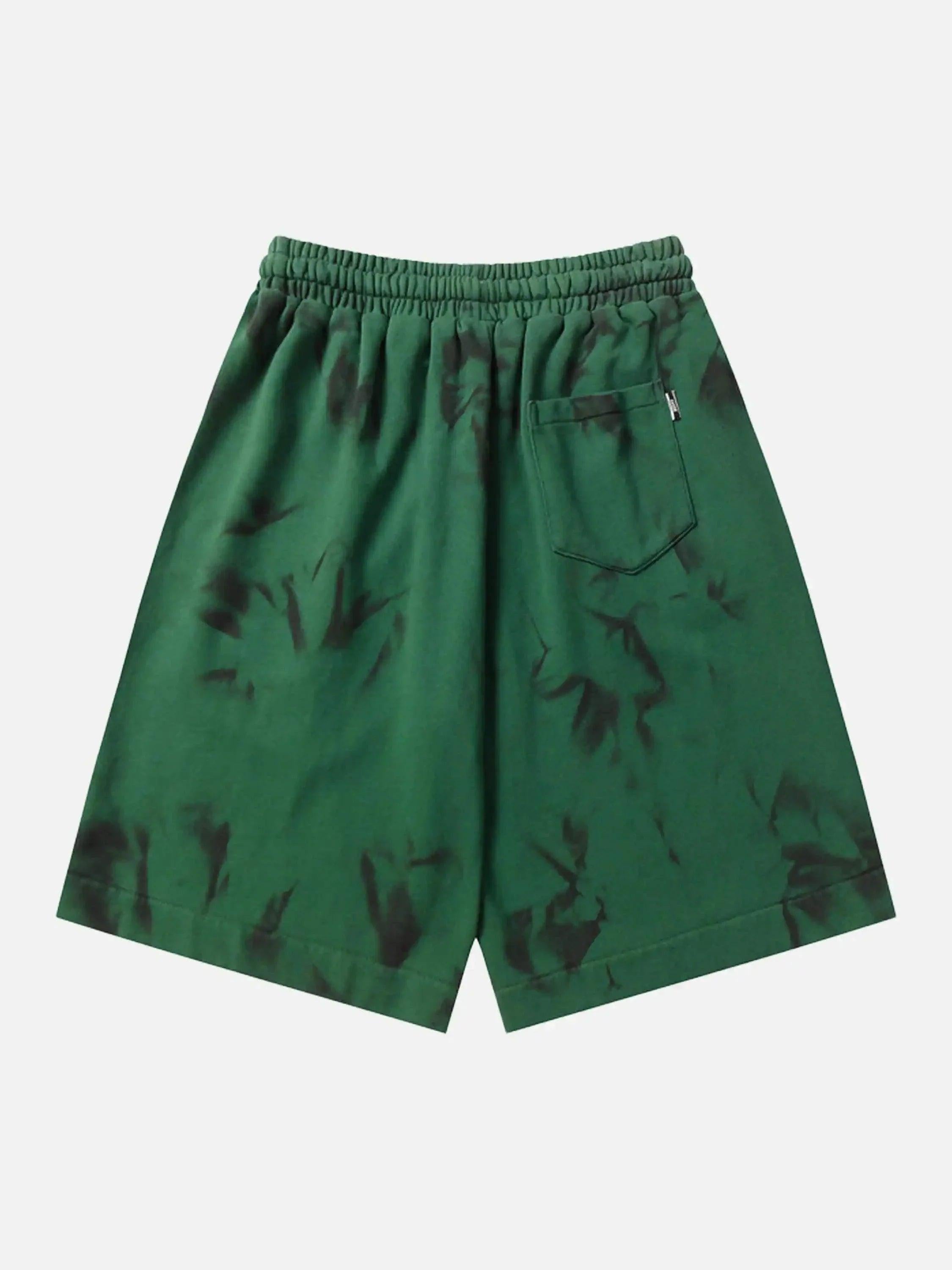 Vintage Dirty Elastic Drawstring Loose Shorts