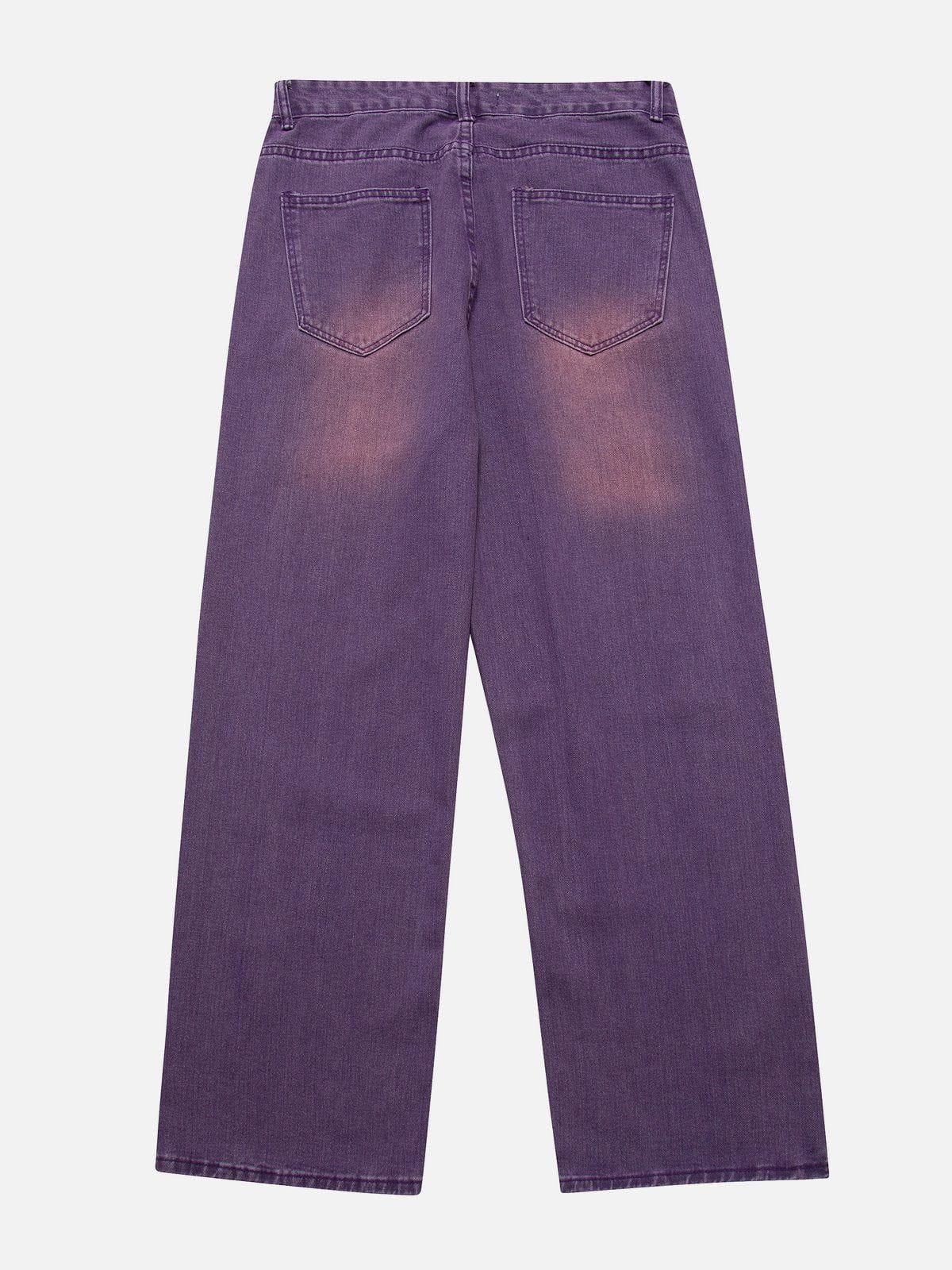 Vintage Distressed Large Pocket Jeans