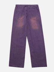 Vintage Distressed Large Pocket Jeans
