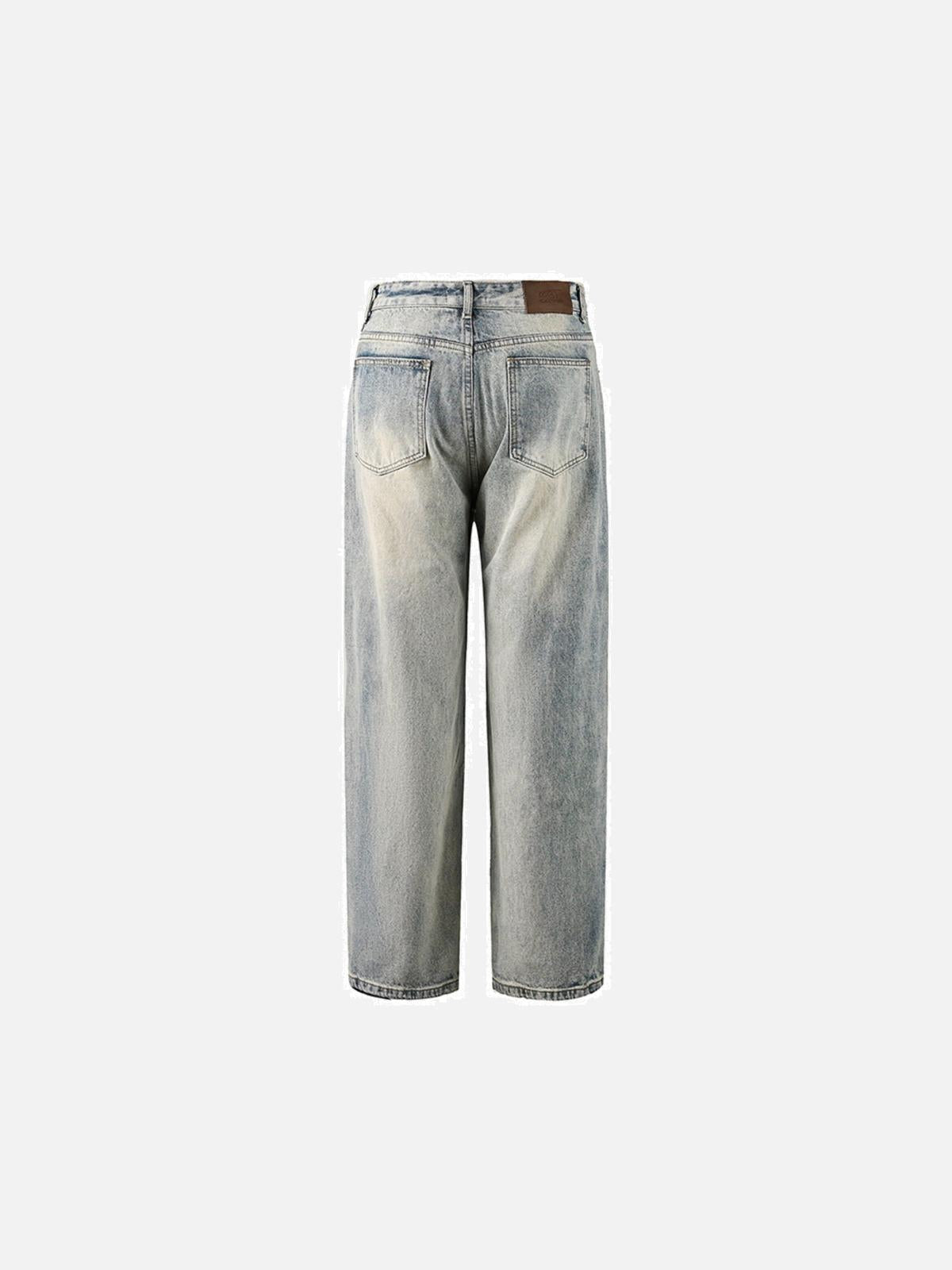 Vintage Floral Towel Embroidered Jeans