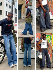 Vintage Folds Loose Jeans