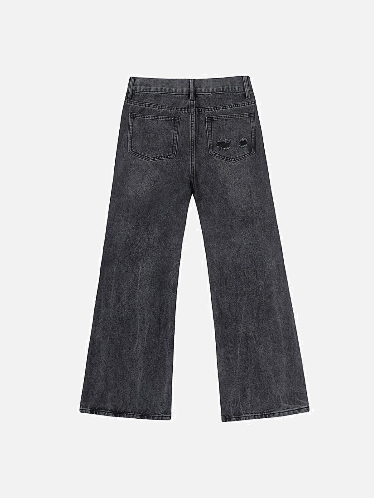 Vintage Graffiti Print Jeans