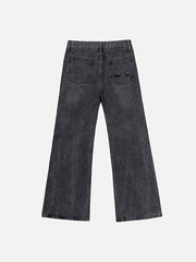 Vintage Graffiti Print Jeans