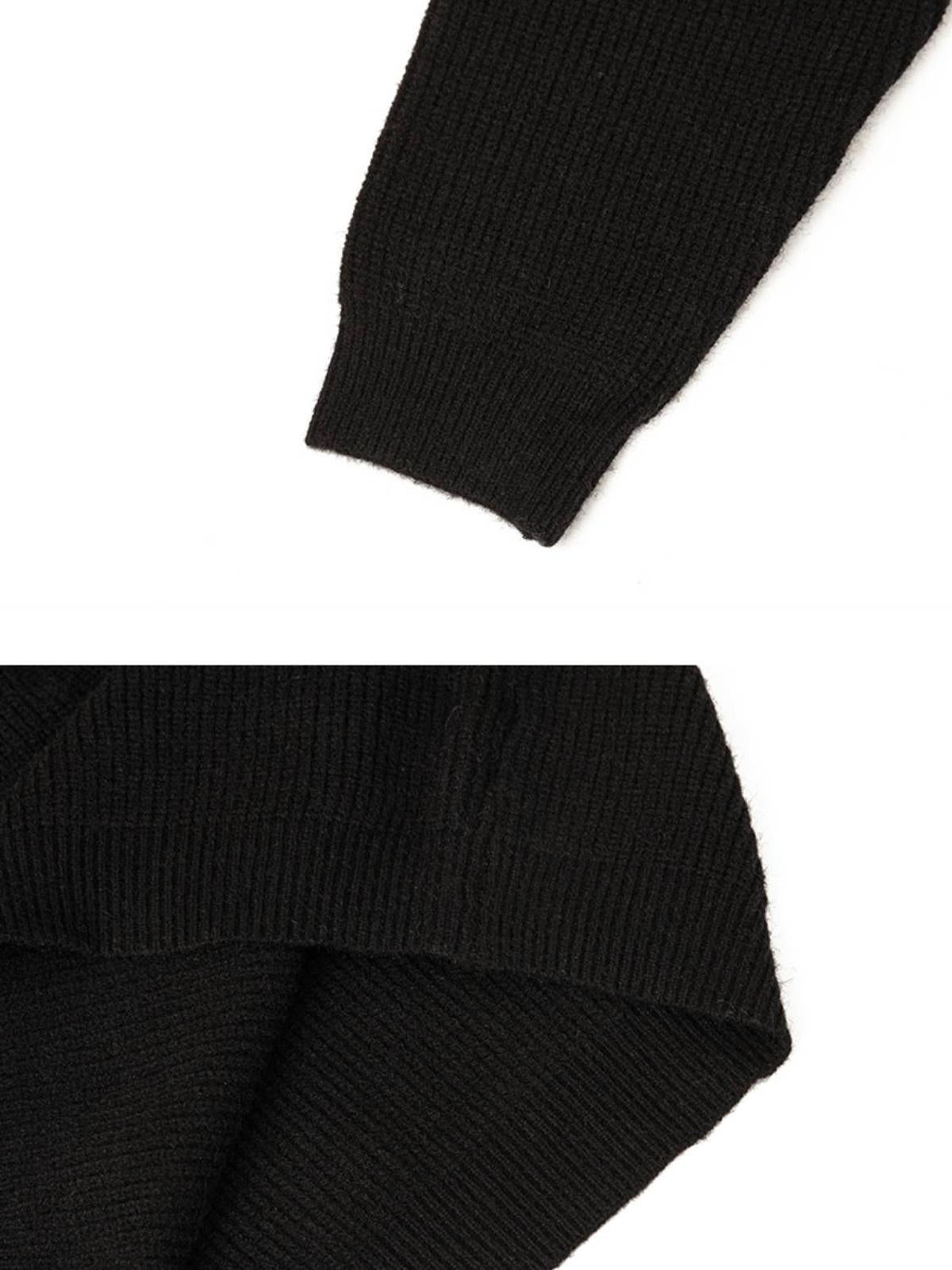 Vintage High-Neck Button Leisure Sweater