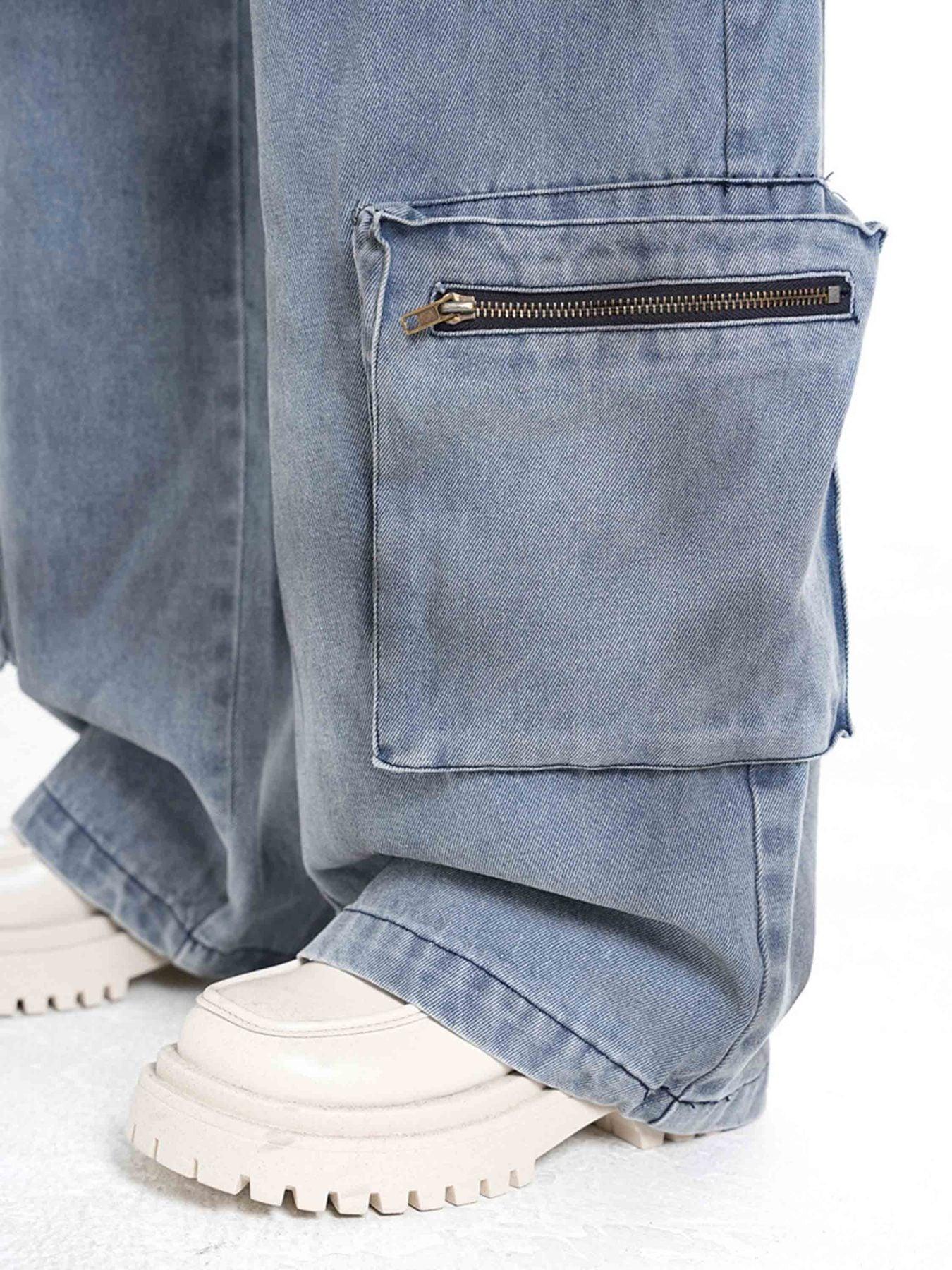Vintage Jet Multi-Pocket Workwear Jeans