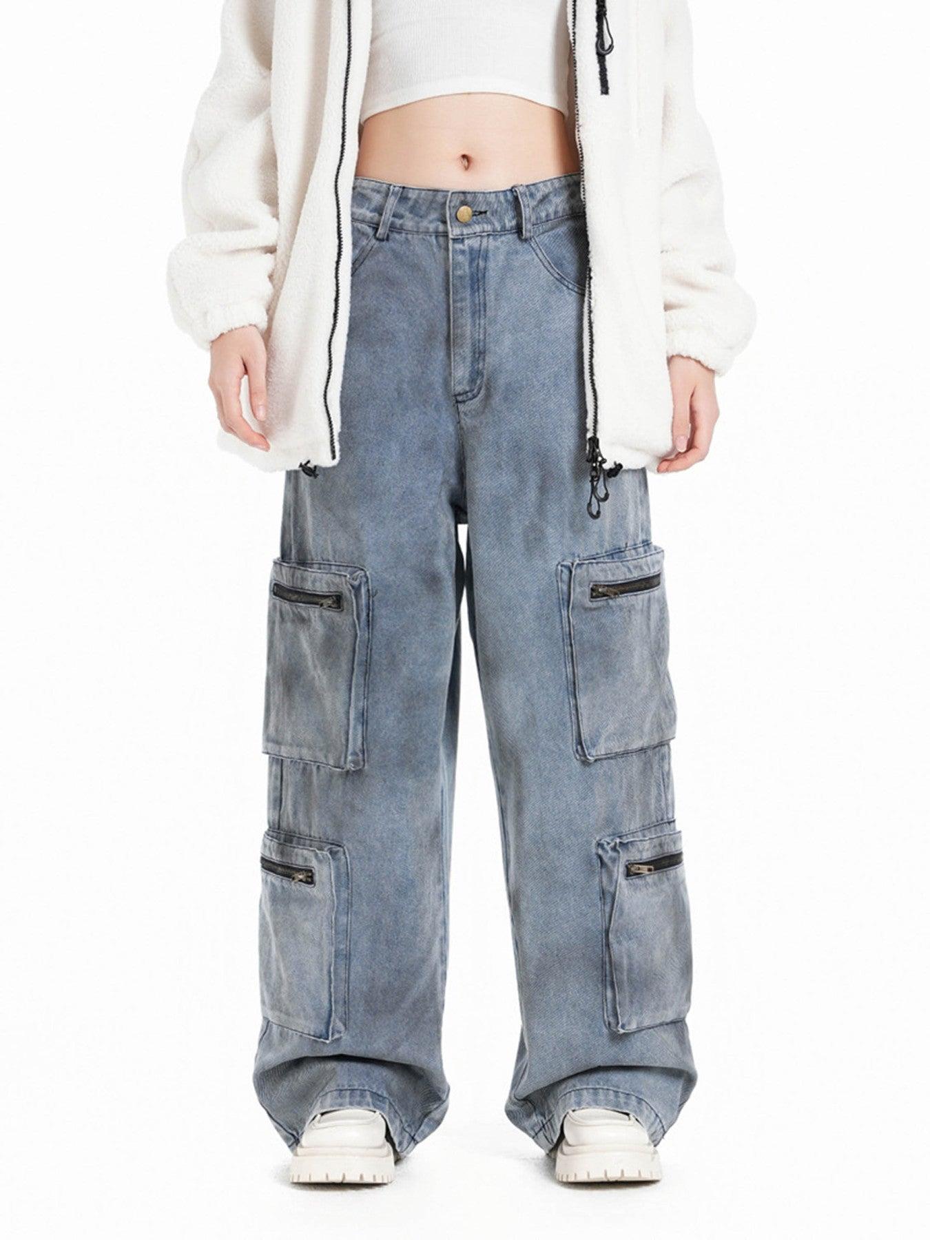Vintage Jet Multi-Pocket Workwear Jeans