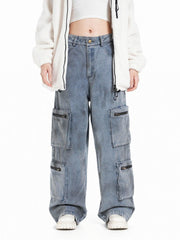 Vintage Jet Multi-Pocket Workwear Jeans