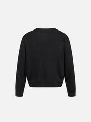 Vintage Letter Small V-Neck Sweater