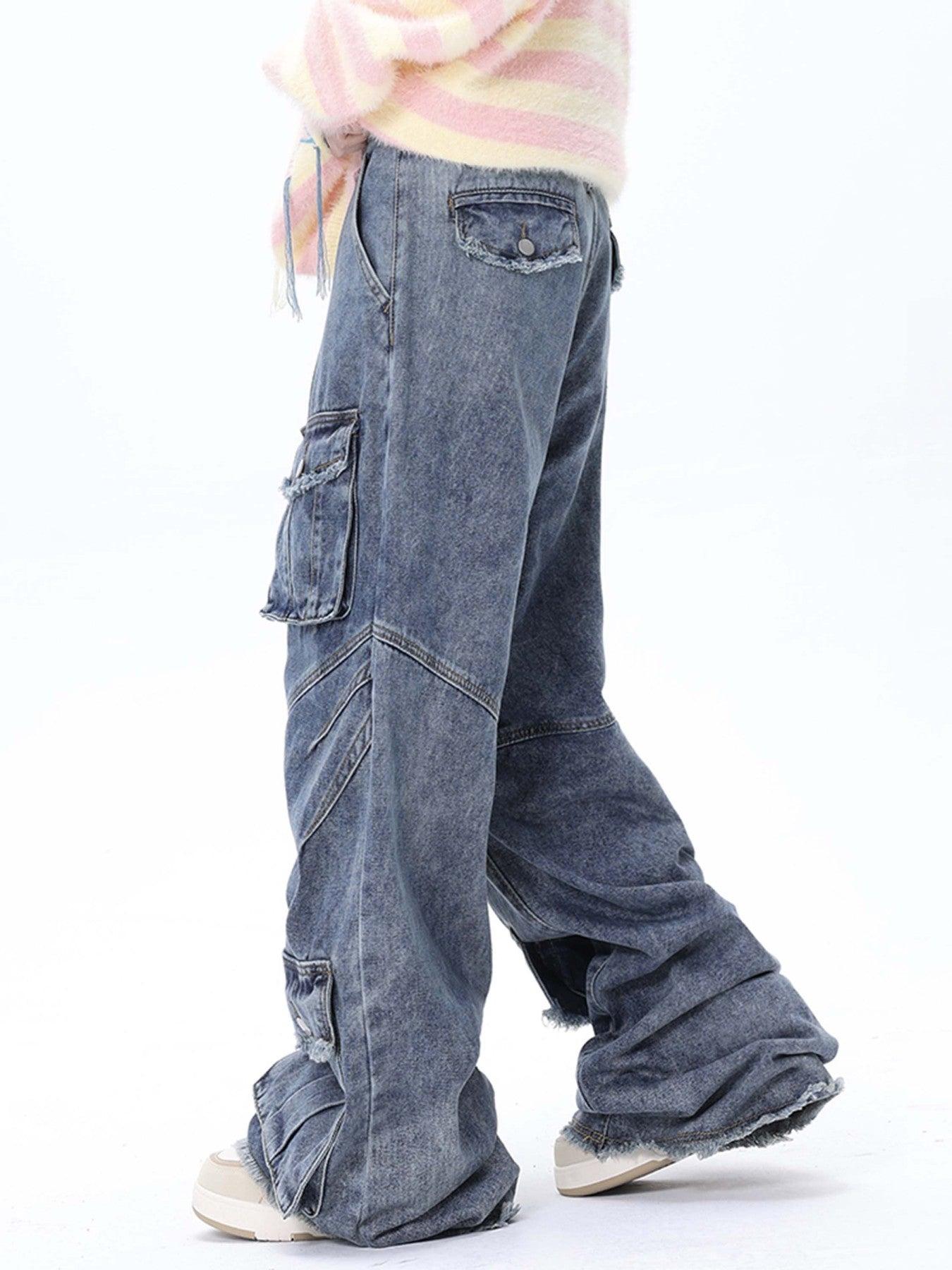 Vintage Multi-Pocket Workwear Jeans