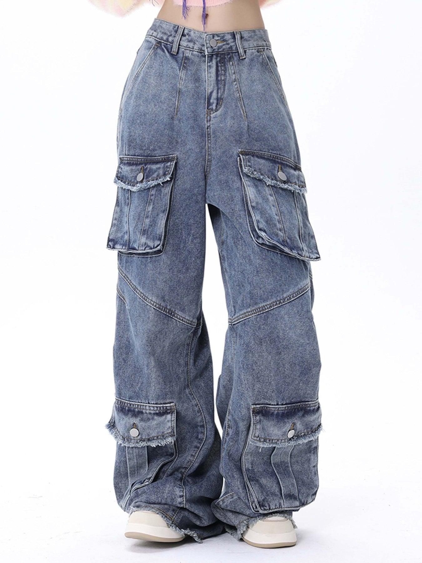 Vintage Multi-Pocket Workwear Jeans