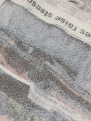 Vintage Newspaper Digital Print Pants