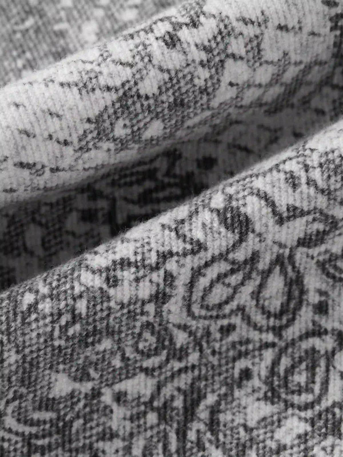 Vintage Paisley Digital Print Straight Jeans