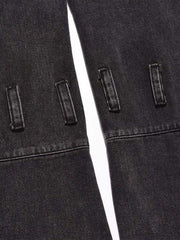 Vintage Punk Distressed Multi-Pocket Jeans