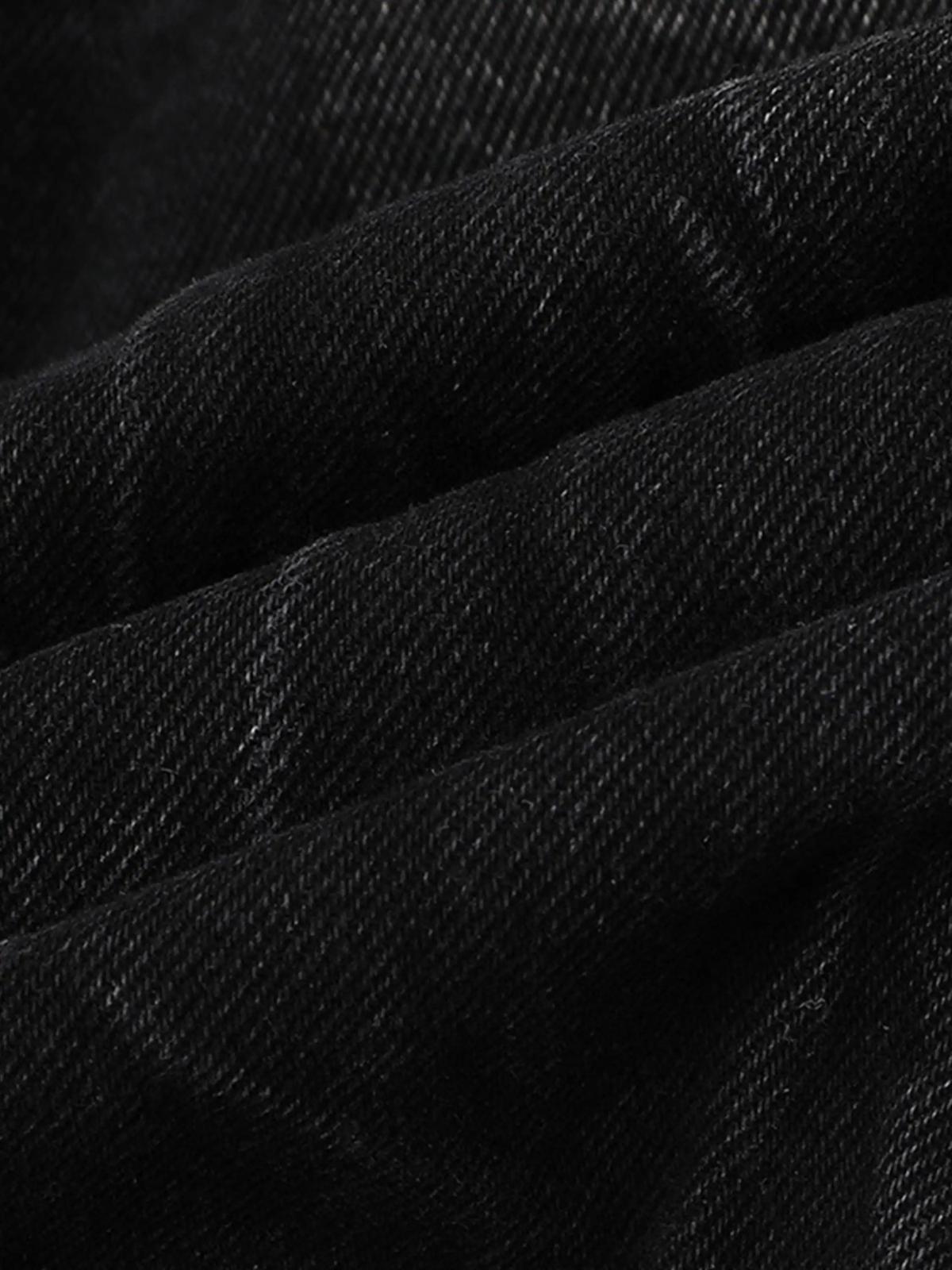 Vintage Raw-Edge Ripple Straight-Leg Jeans
