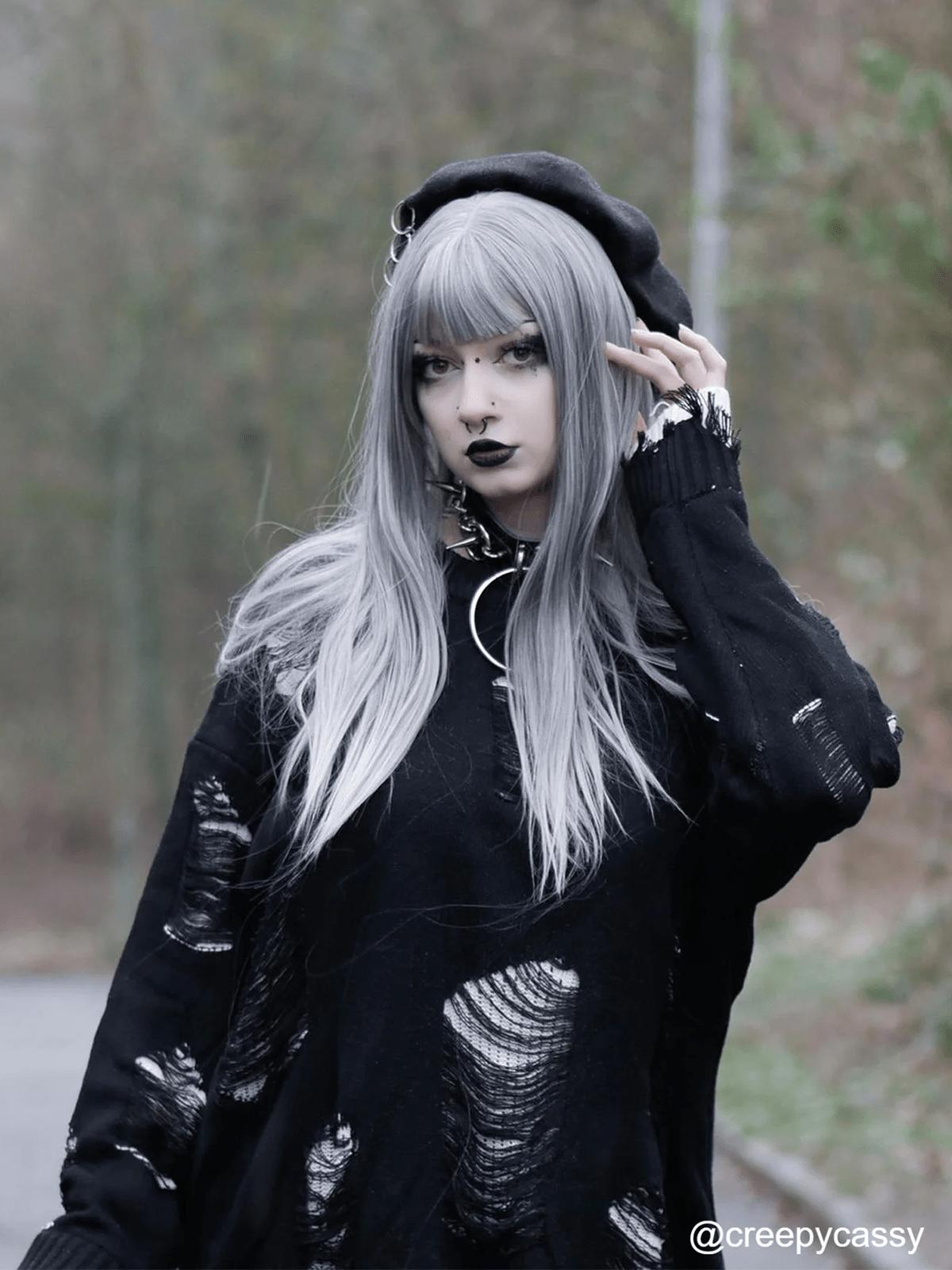 Vintage Ripped Hole Oversized Sweater